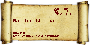 Maszler Tímea névjegykártya
