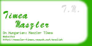 timea maszler business card